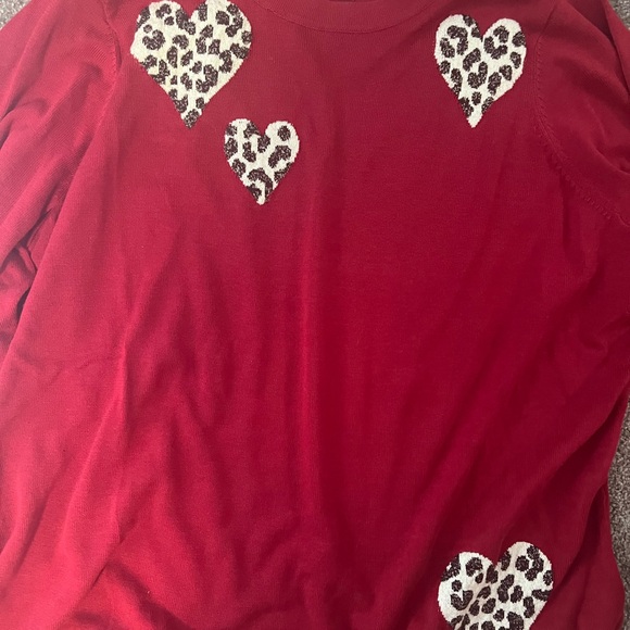 Quacker Factory Women’s Red Sweater Size 1X - Picture 8 of 9